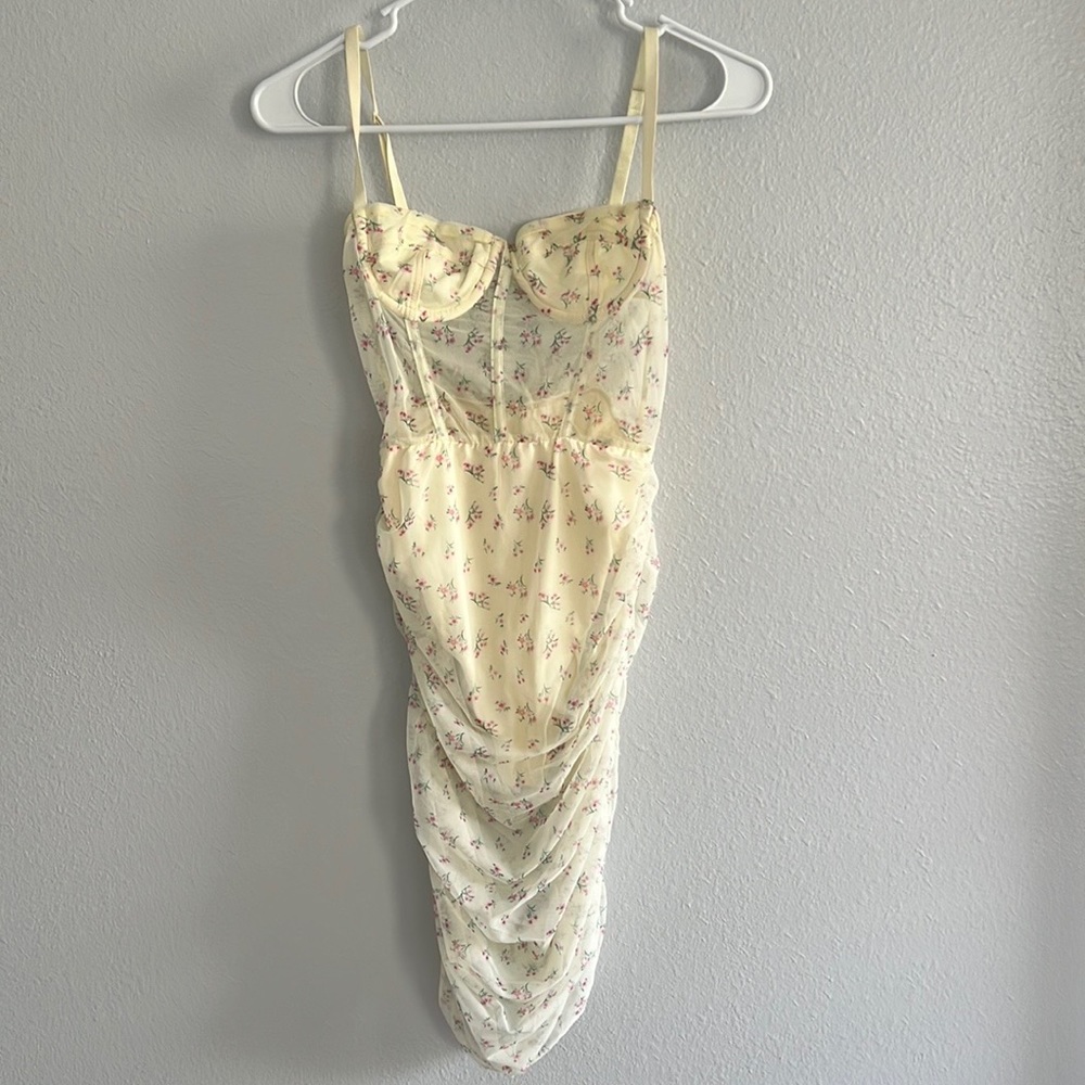 Super cute sheer dress with body suit under